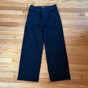 Madewell the perfect wide leg jean black